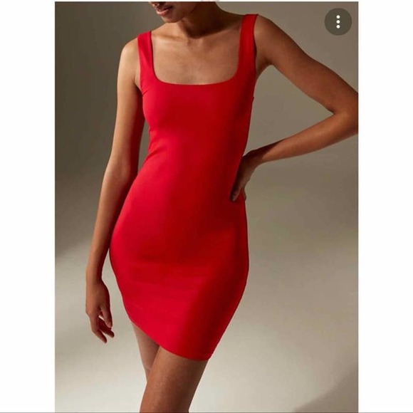 Babaton Dresses & Skirts - Babaton Red Contour Squareneck Mini Dress